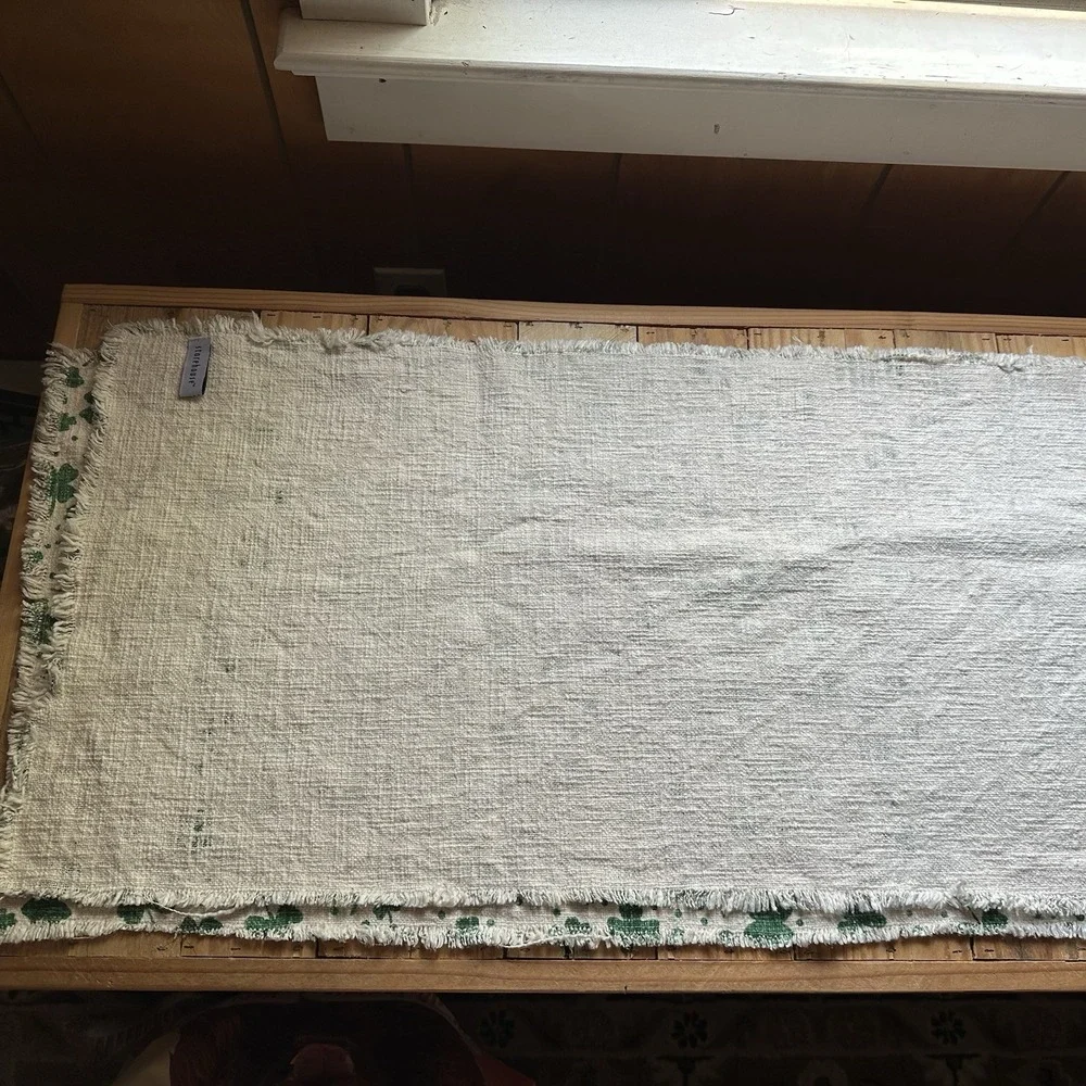 Storehouse St Patrick's Shamrock Table Runner Very Large 17 X 90 Made In India